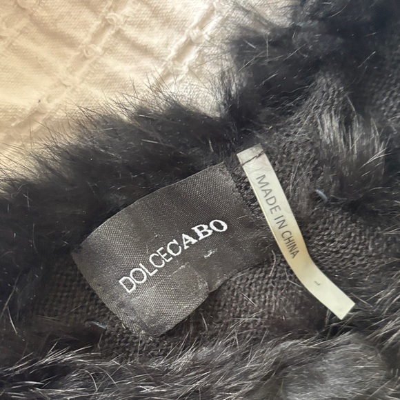 Dolce Cabo Charcoal Rabbit Fur Vest - Picture 2 of 5